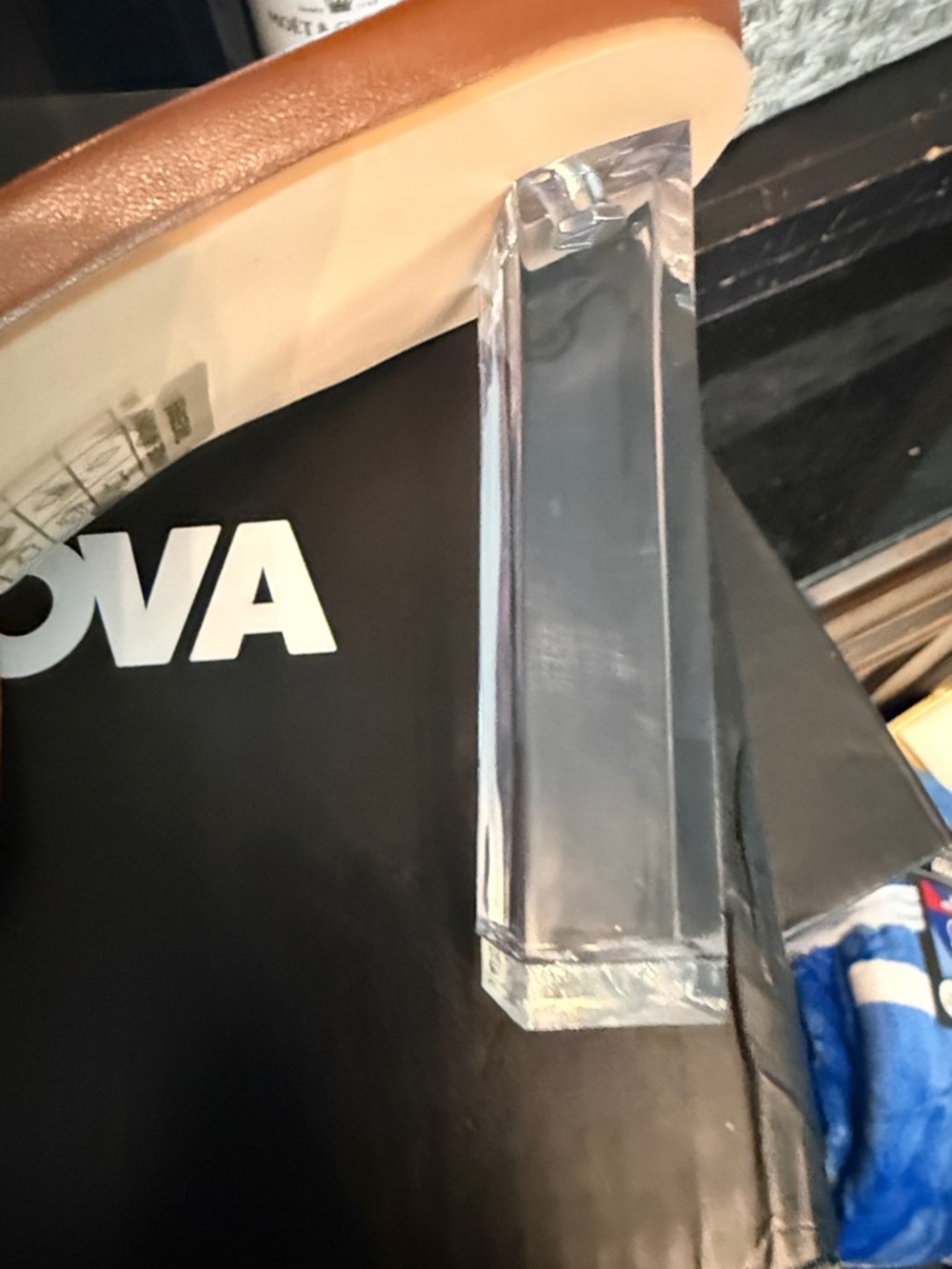 Fashion Nova Clear PVC Slingback Pump with Brown Accents - Picture 3 of 5